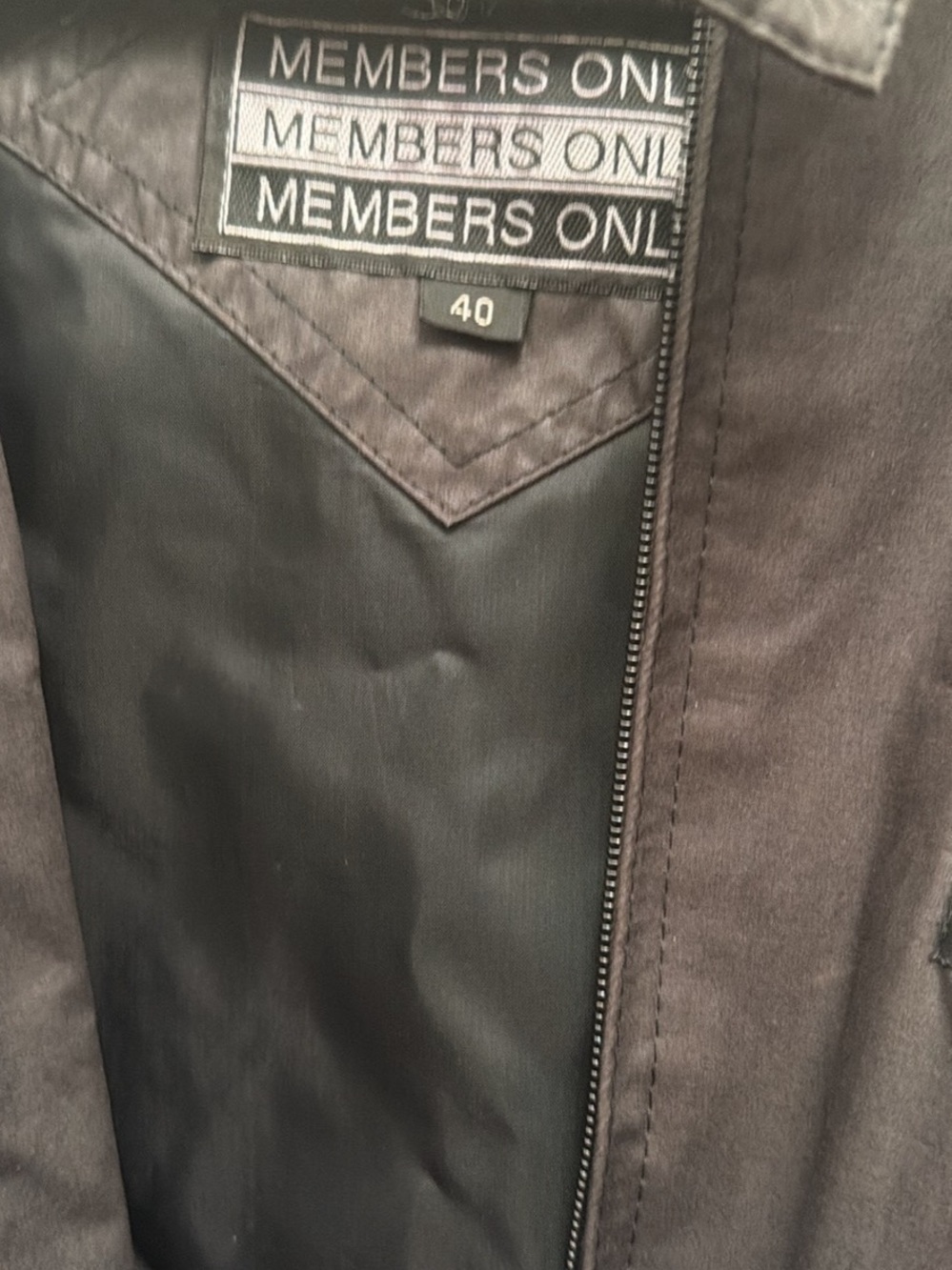 Members Only Black Lightweight Zip-Front Jacket